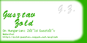 gusztav zold business card